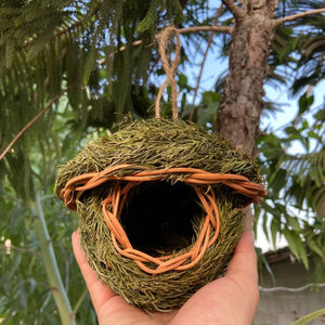 18 Style Birds Nest Bird Cage Natural Grass Egg Cage Bird House Outdoor Decorative Weaved Hanging Parrot Nest Houses Pet Bedroom