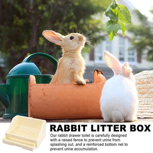 Small Bedding Box Potty Trainer Box Pan Tray For Small Pets With Grid Small Animal Litter Box Bunny Restroom Litter Tray