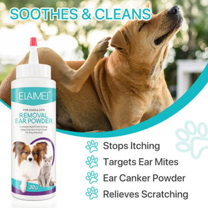 Pet Ear Powder Painless Hair Removal Powder Pet Health Care For Dogs Cats Pet Ear Health Care Cleaning Supplies 30g