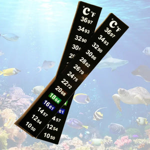 5Pcs/10Pcs Aquarium Fish Tank Strip Stick-on discolor Thermometer Sticker Adhesive Sticky Dual Scale Sticker Temperature Tools