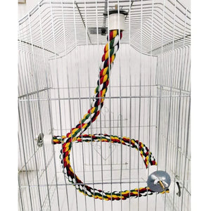 Parrot Bird Standing Toys Cotton Rope Colorful Toy Chew Perches  For Bird Cage Cotton Rope Bird Accessories