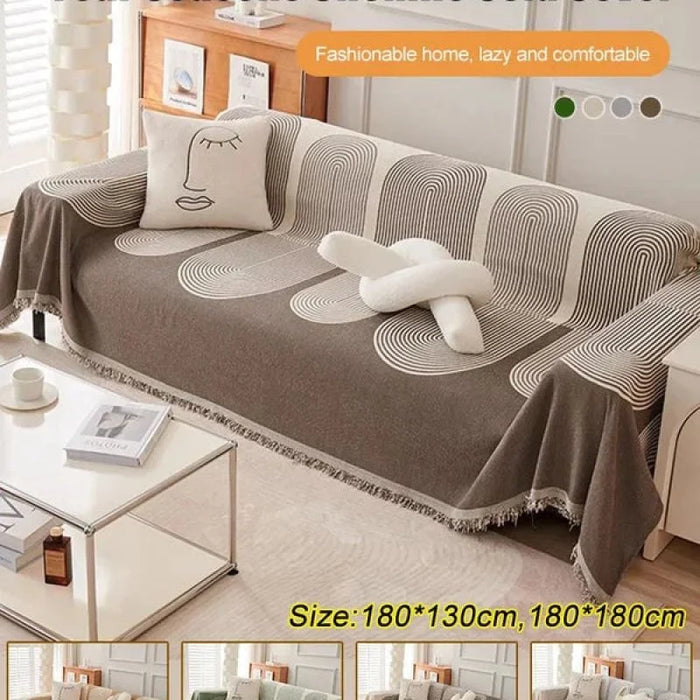 Double Sided Chenille Sofa Cover,All Seasons Sofa Cover Blanket Sofa Towel,Living Room Sofa Cover,Anti-cat Scratch Sofa Cover