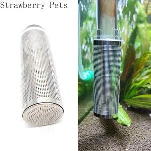 Stainless Steel Filter Inlet Sleeve Mesh Shrimp Nets Special Shrimp Cylinder Filter Inflow Inlet Protect Aquarium Accessories