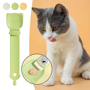 Pet Feed Spoon Wet Treat Cat Feeder Spoon Snack Liquid Food Feeding & Watering Supplies For Indoor Kitten Treat Accessories