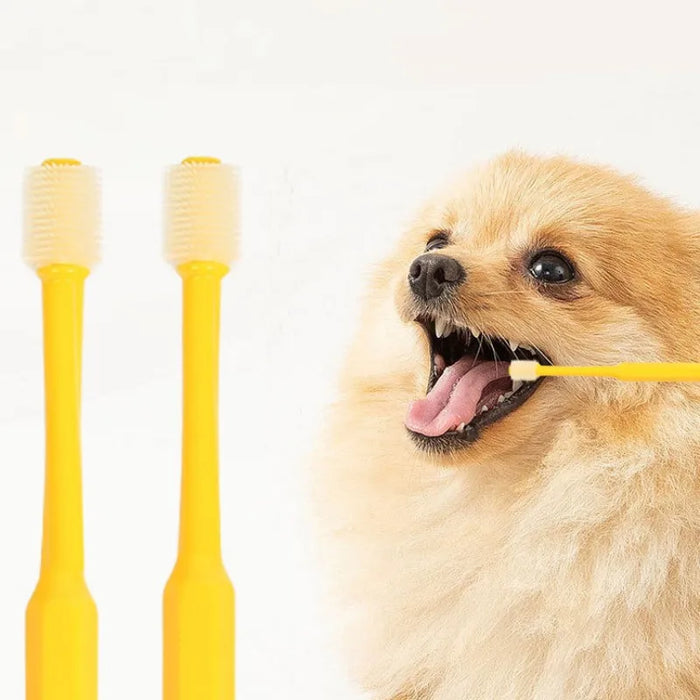 Pet Toothbrush 360-degrees Dog Toothbrush Dogs Teeth Cleaning Soft Hair Cat Teeth Brush Small Head Dogs Tooth Brush Pet Products