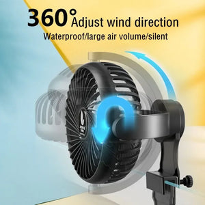 Aquarium Cooling Fan Clip On Marine Coral Tank Temperature Controller Fish tank Chiller Water Cooling System 360 Rotating