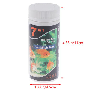 1Pc 7in1 Aquarium Testing Kit for Freshwater Saltwater Pond Test Strips for Fish Tank Testing For Fresh And Salt Water