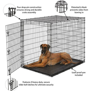 Dog Kennel for Indoor Dogs SL54DD 'Ginormus' Single Door Dog Crate for XXL for the Largest Dogs Breeds Crates-f- Houses & Pens