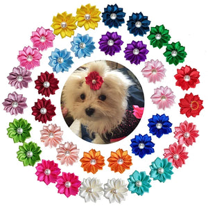 Pet Decorate Bows Dog Hair Bows for Small Dogs Hair Accessories Grooming Puppy Bow Hair Rubber Bands Dogs Bows Pet Accessories