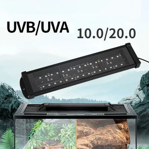 10.0 20.0 Reptile Full Spectrum LED Light Turtle Lizard Snake Terrarium UVA+UVB Sunbathe Heat Lamp Vivarium Calcium Supply