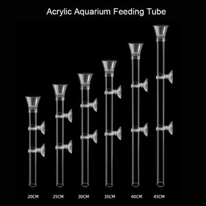 Acrylic Aquarium Feeder Tube Dish Transparent Fish Tank Shrimp Snail Shrimp Food Feeder Bowl Aquarium Feeding Set Accessories