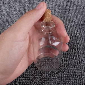 2 Pieces 70ml Transparent Glass Bottles with Cork Stopper Glass Terrarium Jars Vials for Wedding Favors DIY Craft Gift