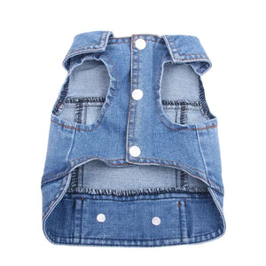 Dogs and Cats Jeans Coat Jacket Silver Buckle Denim Vest Cat Puppy Spring/Autumn Clothes Apparel