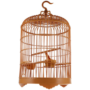 Bird Cage Hanging Bird Cage, Round Birdcages House Bird Carrier with Hook and Feeder for Small Birds Parrot Parakeets Finches