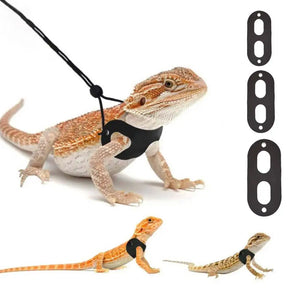 1 Set Lizard Traction Rope Adjustable Soft Reptile Chest Harness Comfortable Pet Reptile Bearded Dragon Harness Pet Supplies