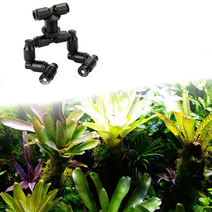 Black High Quality Universal Reptiles Terrarium Double Nozzle Fogger Mist Sprinkler 360° Adjustable Aquarium Tools