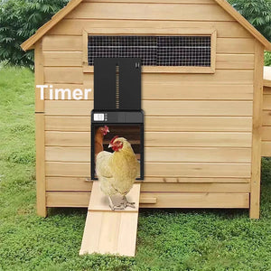 Timer Automatic Chicken Coop Door Intelligent Outdoor Chicken Pets Duck Cage Electric IPX3 Waterproof Poultry Farm Decoration