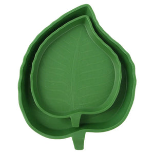 Reptile Leaf Shape Dish Reptile Food Water Bowl Tortoise Habitat Accessories Water Plate For Turtle Lizards Hamsters Snakes 2024