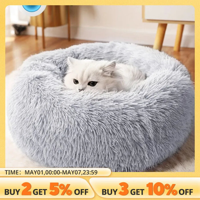 Super Cat Bed Warm Sleeping Cat Nest Soft Long Plush Best Pet Dog Bed for Dogs Basket Cushion Cat Bed Cat Mat Animals Sleeping