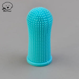 2 Pcs Pet Silicone Finger Brush Portable Pet Mouth Cleaning Finger Toothbrush Chien Accessoires Pour Chiens Pet Products