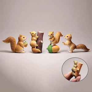 Animals Figurine Squirrel Rabbit Miniature Fairy Garden Figure Cartoon Statue Terrarium Dog Cat Home Car Decor Kids Gift mystery