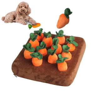 Dog Toys Snuffle Mat for Pet Plush Carrot Toy Mat Innovative Plush Vegetable Field Pull Radish Plush Carrot Dog Interactive Toys