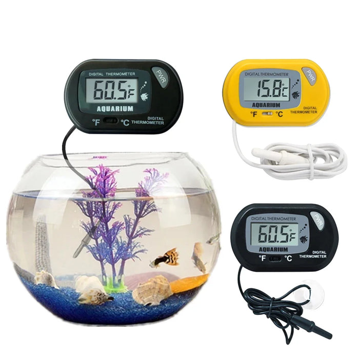 Fish Tank LCD Digital Aquarium Thermometer Temperature Water Meter Aquarium Temp Detector Fish Alarm Pet Supplies Tool Aquatic