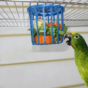 Legendog 1pc Creative Multi-Purpose Cage Hanging Toys Bird Fruit Vegetable Feeder Basket Parrot Window Bird Feeder