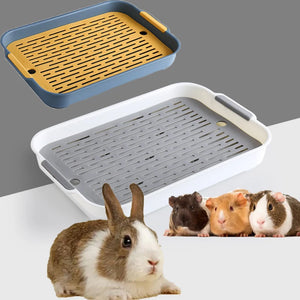 Small Pet Supplies Toilet Antiturnover Litter Box Trainer Corner bathroom Pet Cleaning Supplies For Rabbit Chinchilla Guinea Pig