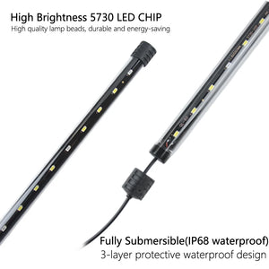 Aquarium Light LED Waterproof Fish Tank Light Underwater Fish Lamp Aquariums Decor Lighting Plant Lamp 18-48CM 220-240V 5730chip