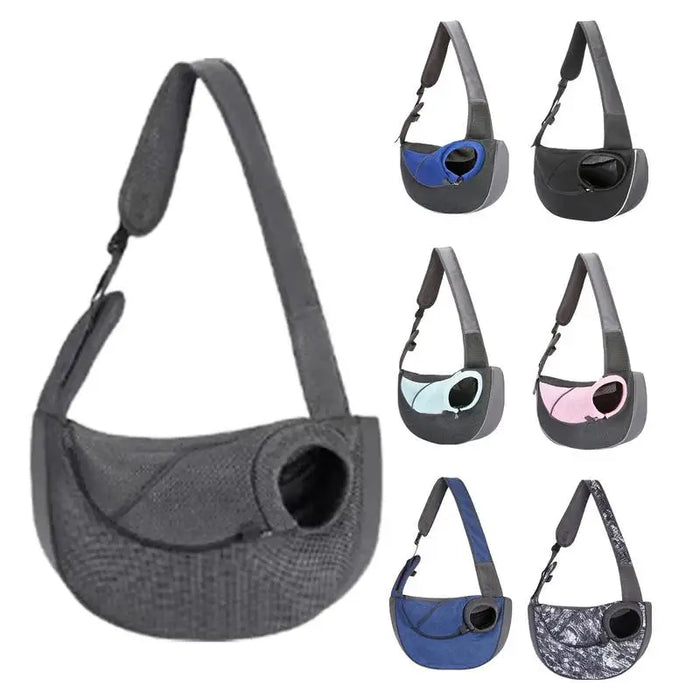 Dog Sling Carrier Pet Carrier Tote Bag Shoulder Bag Adjustable Cat Sling Carrier Washable Soft Breathable Dog Carrying Sling