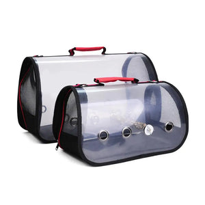 Portable Clear Bird Parrot Transport Cage Breathable Bird Carrier Travel Bag Small Pet Rabbit Guinea Pig Bird Parrot Outdoor Bag