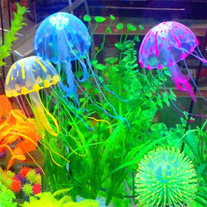 Jellyfish Artificial Swim Jellyfish Luminous Ornament Aquatic Landscape Fish Tanks Decoration Aquarium Accessories Pet Supplies