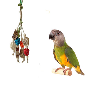 Large Parrot Toy Tearing Natural Wooden Blocks Bird Chewing Toy Parrot Cage Bite Toy Environmental Protection Bird Parrot Toy