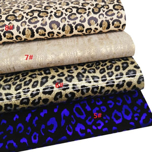 Dots Leopard Pattern Printed Immitation Horse Hair Fabric Soft Fabric Sheets for Handmade Craft DIY Bows Toys 21X29CM W342