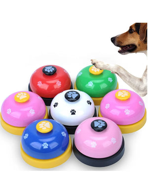 1pc Pet Training Bells Cat Training Interactive Toy Called Dinner Small Bells Footprint Ring Trainer Feeding Reminder For Teddy