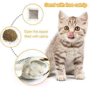 Pet Fish Toy Soft Plush Toy USB Charger Fish Cat 3D Simulation Dancing Wiggle Interaction Supplies Favors Cat Pet Chewing Toy