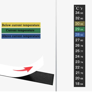 Aquarium Thermometer Digital Fish Tank Temperature Measurement Sticker Discolor C/F Fish Tank Temp Meter Aquarium Accessories