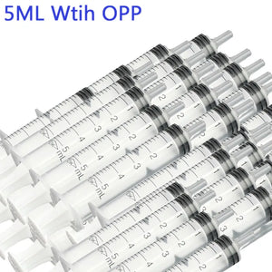 No needle 5ml Syringe Plastic Reusable With OPP Health 5/10/20/50/100Pcs Measuring Cat Pet Feeding 5ML Nutrient Syringe Tools