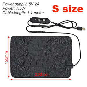 USB Heating Pad Electric Blanket Pet Reptile Heat Mat Warm Adjustable Temperature Controller Incubator Warming Pad Heat Tools