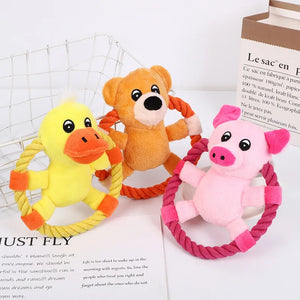 Dog Plush Flying Toys Interactive Bite Resistant Grinding Chewing Training Aids and Behavior Pet Puppy Supplies Accessories