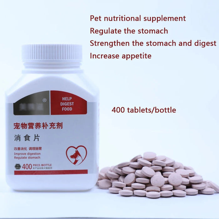 Pet Dog Digestion Tablets 400 Probiotics Appetizer Stomach Health Care Intestines and Stomach Into A Cat Stomach Treasure