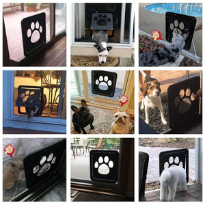 Pet Door New Safe Lockable Magnetic Screen Outdoor Dogs Cats Window Gate House Enter Freely Fashion Pretty Garden Easy Install