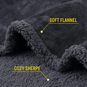 Waterproof Pet Blanket Liquid Pee Proof Dog Blanket for Sofa Bed Couch Cat Reversible Sherpa Fleece Furniture Protector Cover