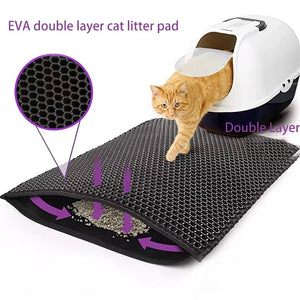 Double Layer EVA Cat Litter Pad Waterproof Non-slip Sand Basin Filter Kitten Dog Washable Mattress Floor Mat Pet Clean Supplies