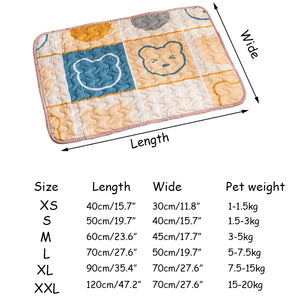 Non-Slip Pet Cotton Mat Washable Pad Mat for Dogs Cat Blanket Sofa Breathable Pet Dog Bed for Small Medium Large Dogs