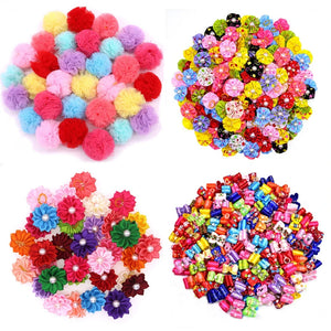 Pet Decorate Bows Dog Hair Bows for Small Dogs Hair Accessories Grooming Puppy Bow Hair Rubber Bands Dogs Bows Pet Accessories