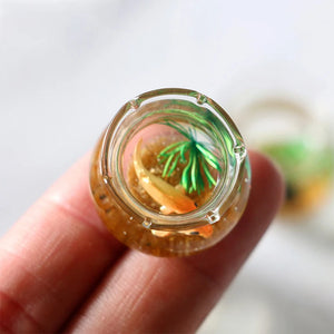 1pc new Dollhouse Miniature Glass Fish Tank Bowl Aquarium Doll House Home Ornament Toy For Dollhouse Decals home decoration