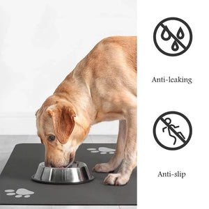 Dog Cat Feeding Mat Waterproof Pet Mat, Solid Color Silicone Pet Food Pad Feeding Pet Bowl Mat Quick Dry Easy Washing Placemat