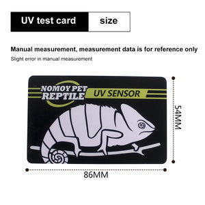 5-1PCS UVB Tester Reptile UVA UVB Fluorescent Lamp Tester Card Reptile Lamp UV Sensor 10 Seconds Quick Test Meter Pet Supplies